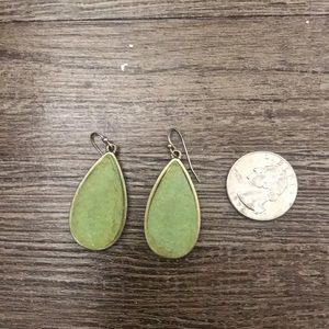 Druzy drop lime green earrings